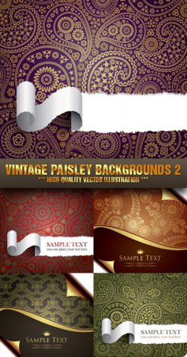 Stock Vector - Vintage Paisley Backgrounds 2
