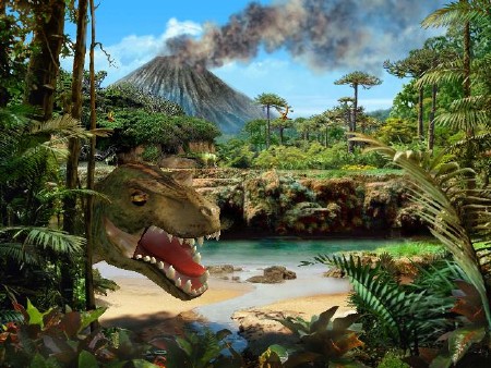 3D скринсейвер эпоха динозавров