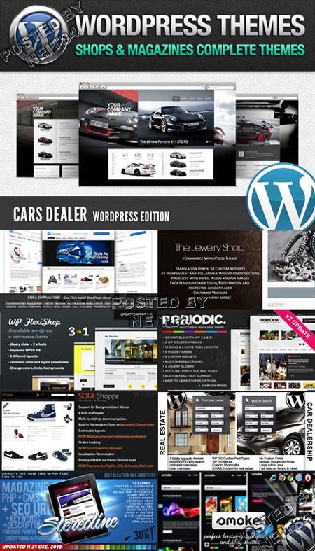 تحميل Magazines & Shops Premium WordPress Themes ThemeForest Bundle