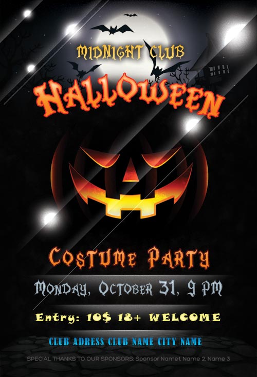 Halloween Flyer PSD Template