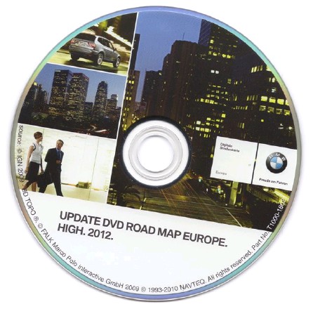 BMW Update DVD Road MAP Europe High [ v.20.12, SL, 2011 ]