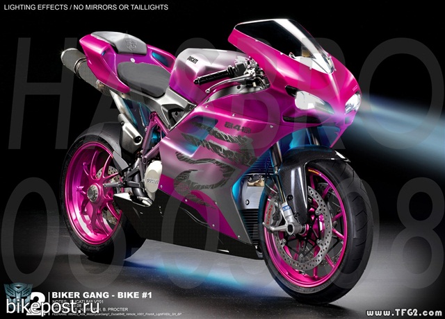 Розовый Ducati 848 из Трансформеров 2