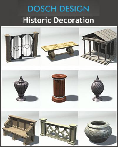 Historic Decoration & Antique 3d Models Collection