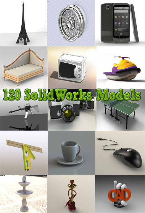 120 SolidWorks 3D Models
