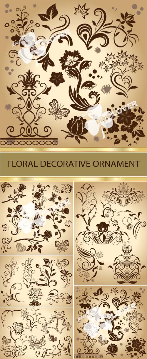 Floral decorative ornament 0026