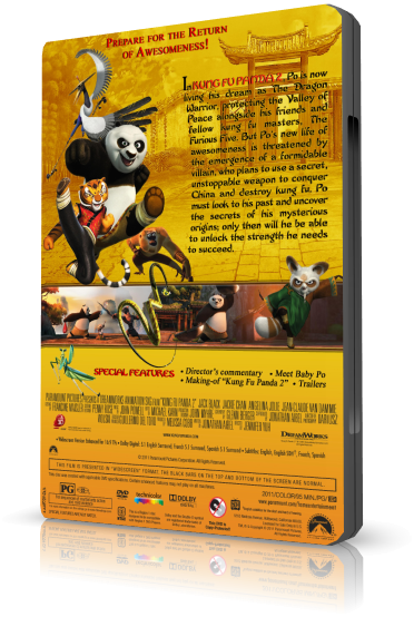 -  2 / Kung Fu Panda 2 (eep  / Jnnifr Yuh) [2011, , , , DVD9 (Custom)] R1, Dub + Ukr + Original Eng + Esp + Sub (rus, eng, spa) + . 