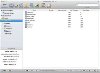 Navicat for SQLite Enterprise v10.0.5 for Mac OS X