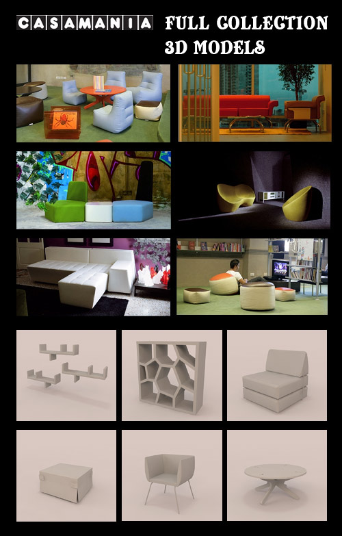 Casamania Interior Furniture & Accessories 3D Models