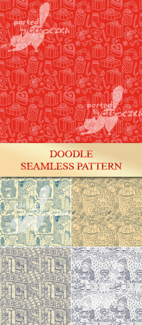 Doodle seamless pattern