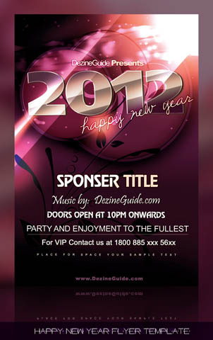 Happy New Year Flyer/Poster Template 2