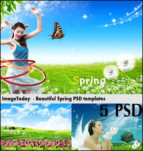 Beautiful Spring PSD templates - ImageToday [reupload]