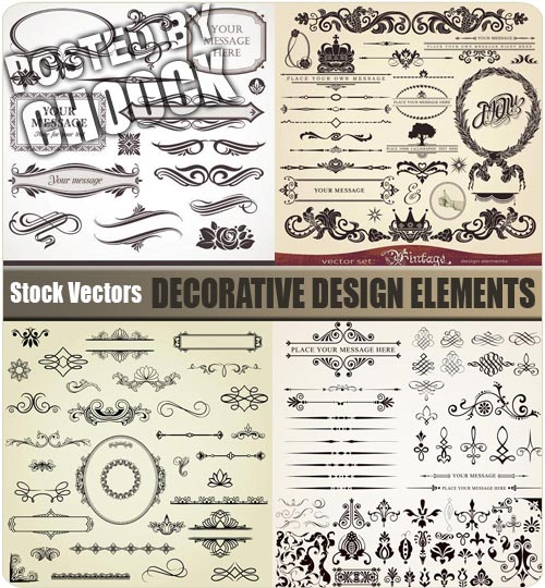 Decorative design elements - Stock Vector