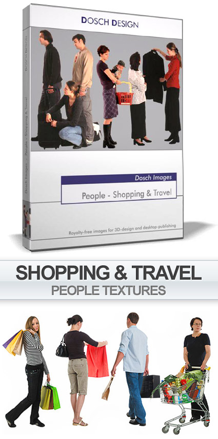 Shopping & Travel Peoples on transparent background