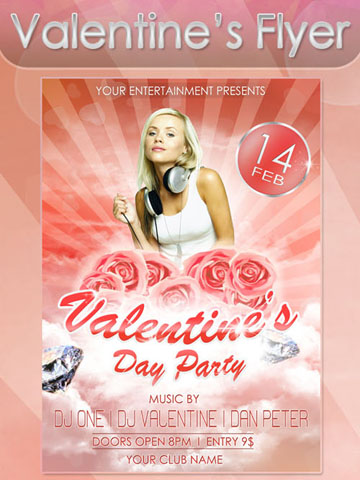 Valentines Flyer/Poster PSD Template 2