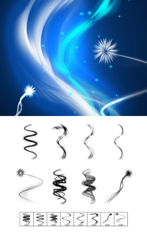 Magical Lights Brushes set for Photoshop