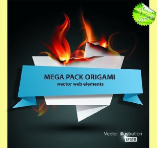 MEGA pack vector elements origami.EPS,PDF