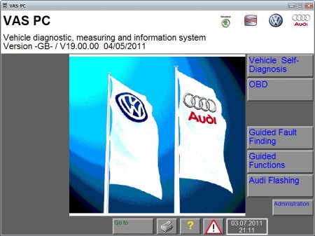VAS-PC v.19 программа диагностики автомобилей Audi, VW, Skoda, Seat
