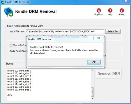Kindle drm removal serial key