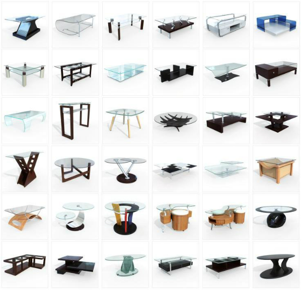 3D Models: Modern Tables