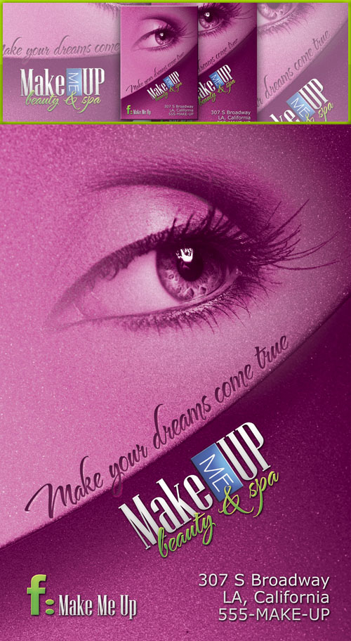 Beauty Salon Flyer Psd for Photoshop