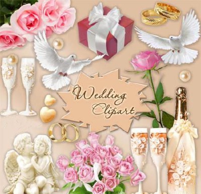 Wedding Clipart 14 PNG min 1900x2830 max 3768x2989 300 dpi 5205 Mb