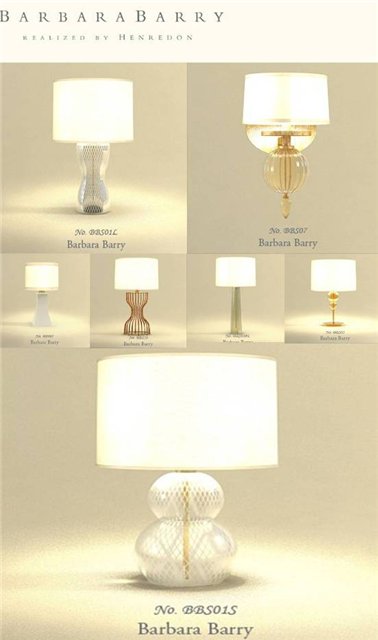 3D Models. Lamps (Barbara Barry)