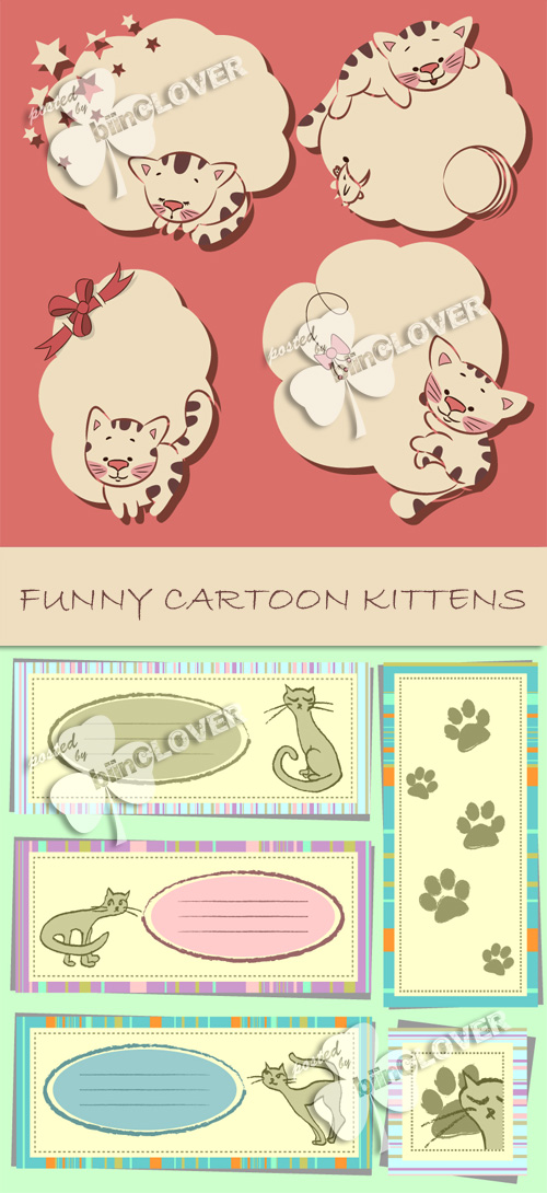Funny cartoon kittens 0125