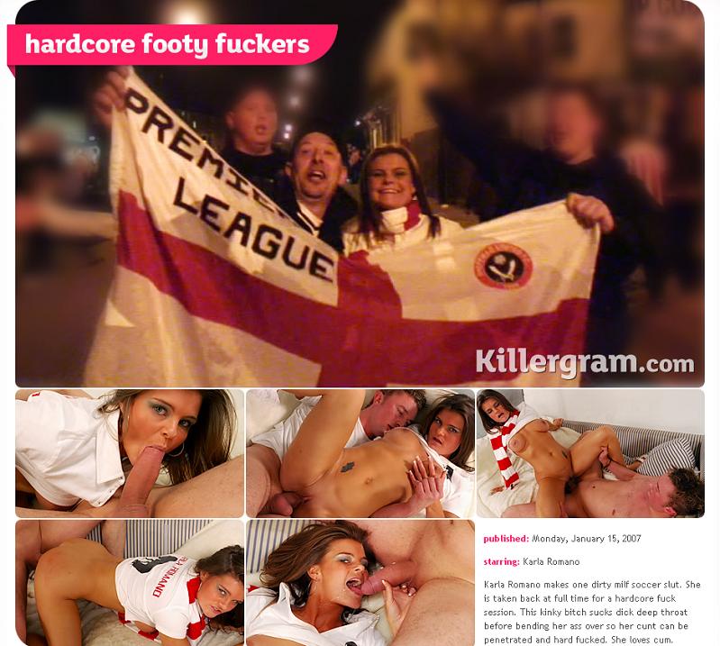 [UKSoccerBabes.com / KillerGram.com] Karla Romano (Hardcore Footy Fuckers) [2007 г., Hardcore, Gonzo, All Sex, SiteRip]